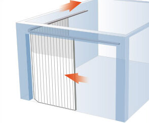 Porte de garage à lames refoulement latéral wizeo fermetures